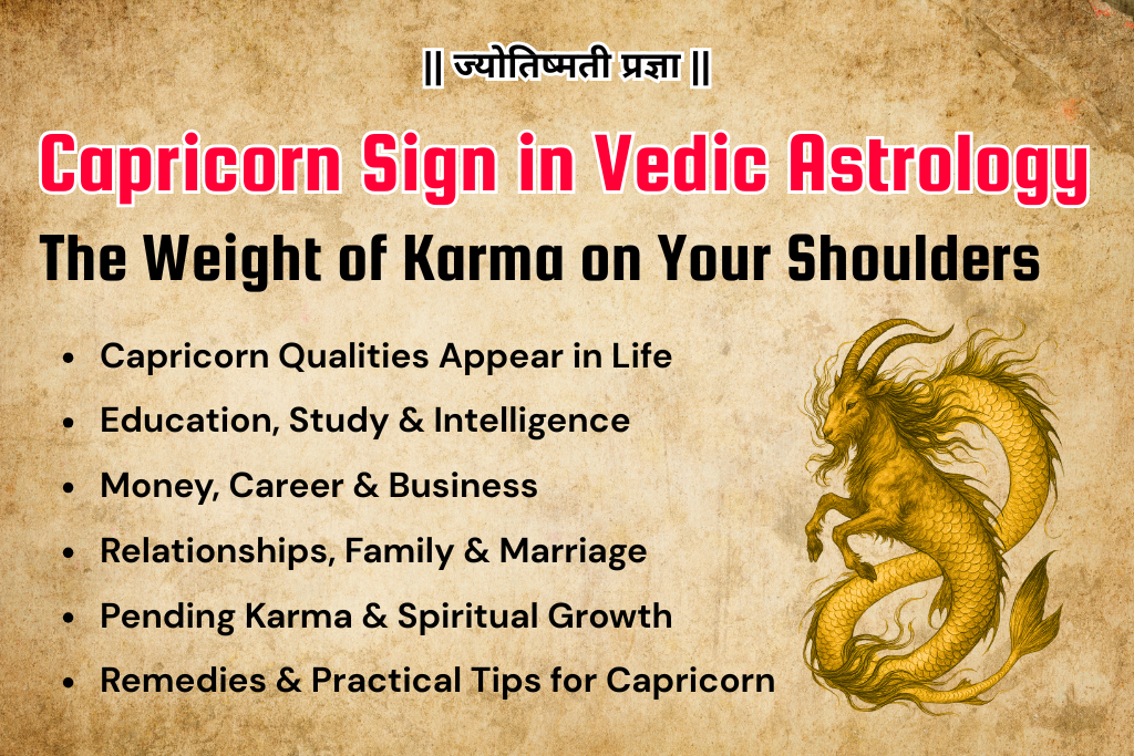 Capricorn Sign in Vedic Astrology – The Weight of Karma on Your Shoulders