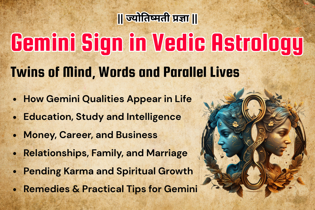 Gemini Sign in Vedic Astrology – Twins of Mind, Words and Parallel Lives