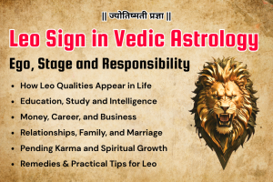 Leo Sign in Vedic Astrology – Sun, Ego, Stage and Responsibility