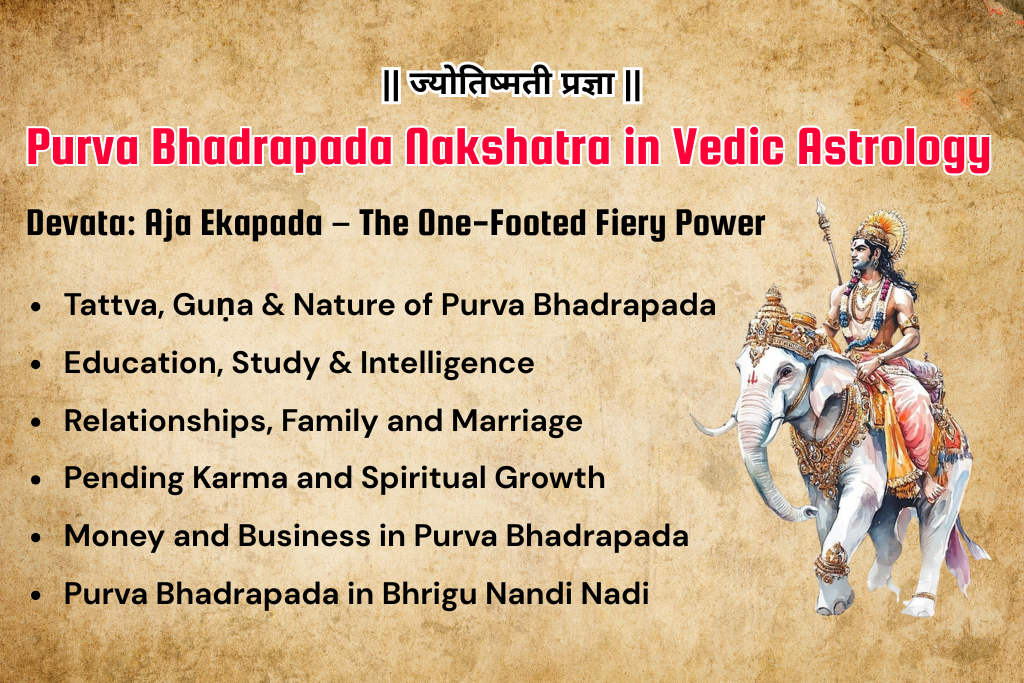 Purva Bhadrapada Nakshatra in Vedic Astrology