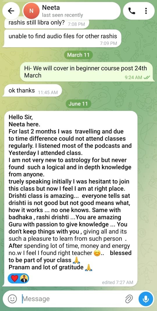 Vedic Astology Feedback 001