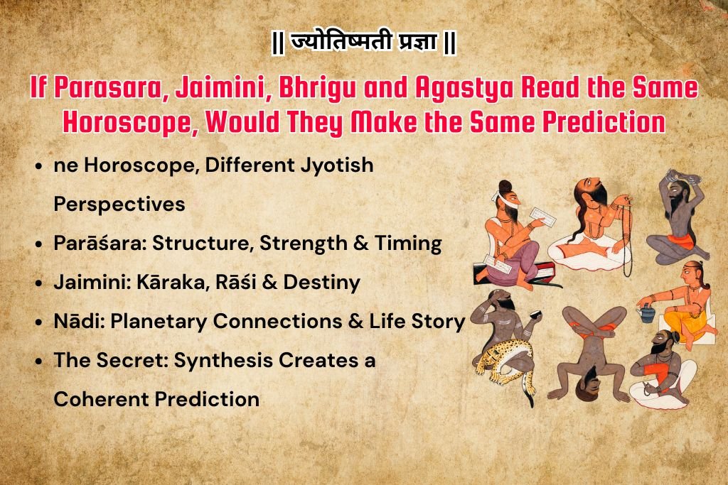 If Parasara, Jaimini, Bhrigu and Agastya Read the Same Horoscope, Would They Make the Same Prediction? – Perhaps This Is Where the Real Secret of Jyotish Begins by Vinayak Bhatt