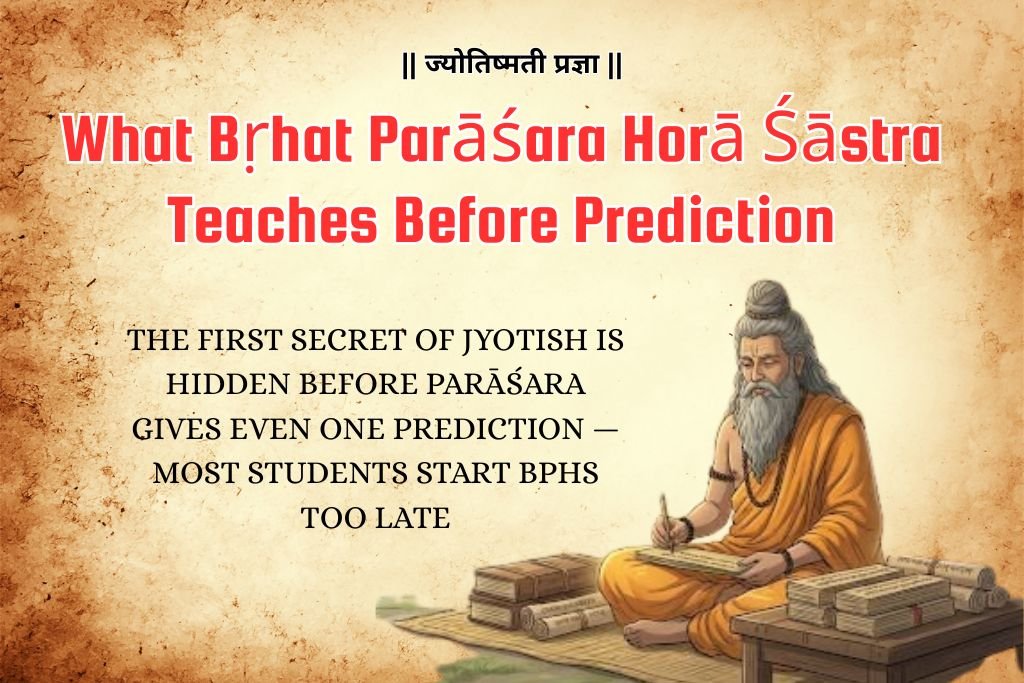 What Brihat Parashara Hora Shastra Teaches Before Prediction by Vinayak Bhatt