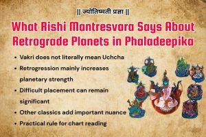 What Rishi Mantresvara Says About Retrograde Planets in Phaladeepika by Vinayk  Bhatt